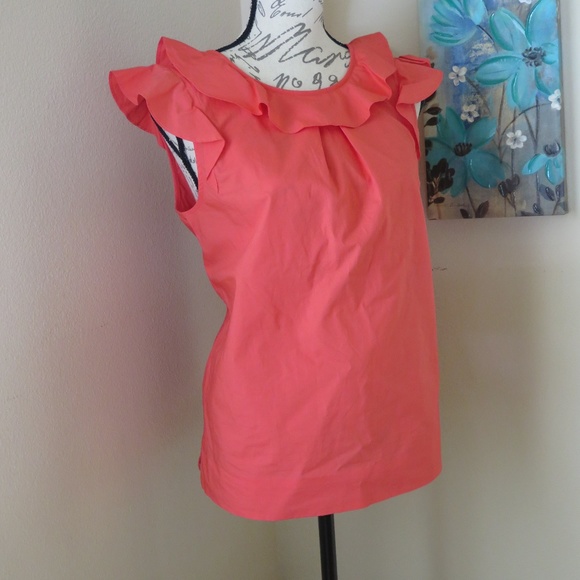 J. Crew ☆ *NWT* Pretty Coral Top Sz 6 - Picture 1 of 8